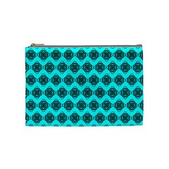 Abstract Knot Geometric Tile Pattern Cosmetic Bag (medium)  by GardenOfOphir