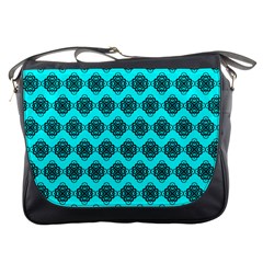 Abstract Knot Geometric Tile Pattern Messenger Bags by GardenOfOphir