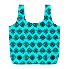 Abstract Knot Geometric Tile Pattern Full Print Recycle Bags (l) 