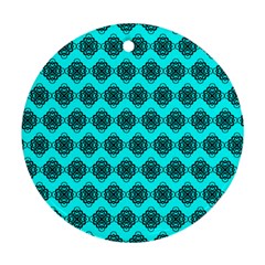 Abstract Knot Geometric Tile Pattern Ornament (round)  by GardenOfOphir