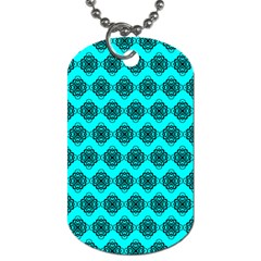 Abstract Knot Geometric Tile Pattern Dog Tag (two Sides) by GardenOfOphir