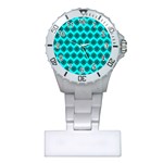 Abstract Knot Geometric Tile Pattern Nurses Watches Front