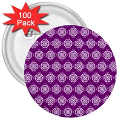 Abstract Knot Geometric Tile Pattern 3  Buttons (100 Pack) 