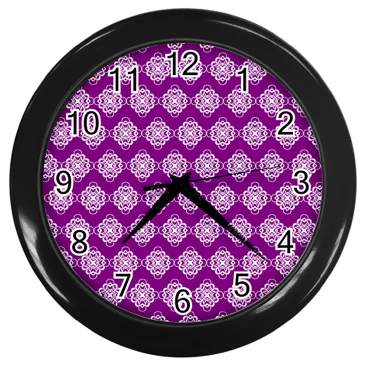 Abstract Knot Geometric Tile Pattern Wall Clocks (Black)