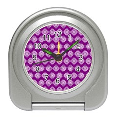 Abstract Knot Geometric Tile Pattern Travel Alarm Clocks by GardenOfOphir