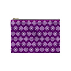 Abstract Knot Geometric Tile Pattern Cosmetic Bag (medium)  by GardenOfOphir