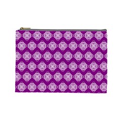 Abstract Knot Geometric Tile Pattern Cosmetic Bag (large)  by GardenOfOphir