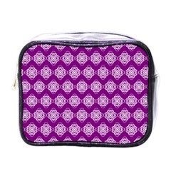 Abstract Knot Geometric Tile Pattern Mini Toiletries Bags by GardenOfOphir