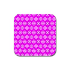 Abstract Knot Geometric Tile Pattern Rubber Coaster (square) 