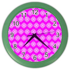 Abstract Knot Geometric Tile Pattern Color Wall Clocks by GardenOfOphir