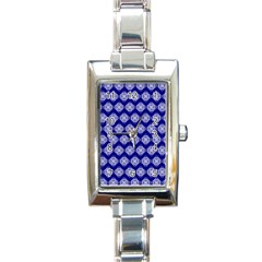 Abstract Knot Geometric Tile Pattern Rectangle Italian Charm Watches