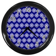 Abstract Knot Geometric Tile Pattern Wall Clocks (black) by GardenOfOphir