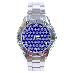 Abstract Knot Geometric Tile Pattern Stainless Steel Men s Watch by GardenOfOphir