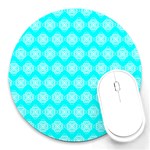 Abstract Knot Geometric Tile Pattern Round Mousepads Front