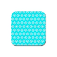 Abstract Knot Geometric Tile Pattern Rubber Square Coaster (4 Pack) 