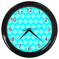 Abstract Knot Geometric Tile Pattern Wall Clocks (black) by GardenOfOphir