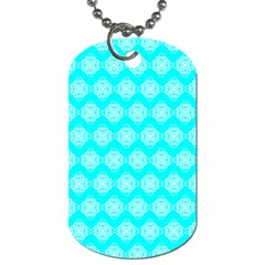 Abstract Knot Geometric Tile Pattern Dog Tag (two Sides) by GardenOfOphir