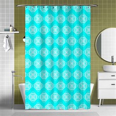 Abstract Knot Geometric Tile Pattern Shower Curtain 48  X 72  (small) 