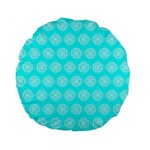 Abstract Knot Geometric Tile Pattern Standard 15  Premium Round Cushions Front