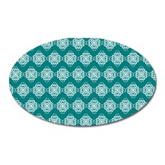 Abstract Knot Geometric Tile Pattern Oval Magnet by GardenOfOphir