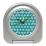 Abstract Knot Geometric Tile Pattern Travel Alarm Clocks Front