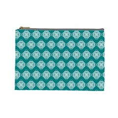 Abstract Knot Geometric Tile Pattern Cosmetic Bag (large)  by GardenOfOphir