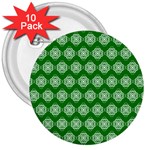 Abstract Knot Geometric Tile Pattern 3  Buttons (10 pack)  Front