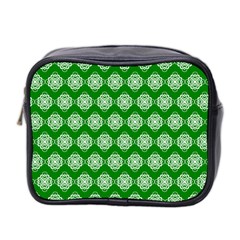 Abstract Knot Geometric Tile Pattern Mini Toiletries Bag 2-side