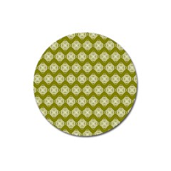 Abstract Knot Geometric Tile Pattern Magnet 3  (round) by GardenOfOphir