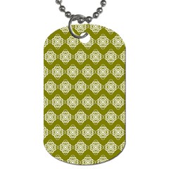 Abstract Knot Geometric Tile Pattern Dog Tag (one Side)