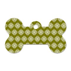 Abstract Knot Geometric Tile Pattern Dog Tag Bone (two Sides)