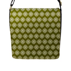 Abstract Knot Geometric Tile Pattern Flap Messenger Bag (l) 