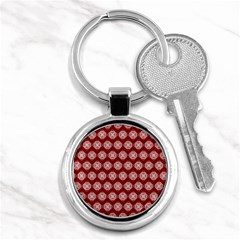 Abstract Knot Geometric Tile Pattern Key Chains (round)  by GardenOfOphir