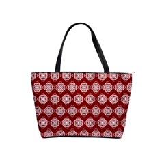 Abstract Knot Geometric Tile Pattern Shoulder Handbags by GardenOfOphir