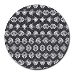 Abstract Knot Geometric Tile Pattern Round Mousepads by GardenOfOphir