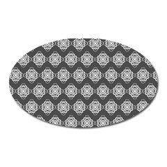 Abstract Knot Geometric Tile Pattern Oval Magnet