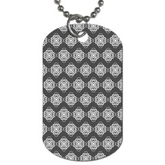 Abstract Knot Geometric Tile Pattern Dog Tag (two Sides) by GardenOfOphir