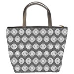 Abstract Knot Geometric Tile Pattern Bucket Bags Back