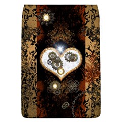 Steampunk, Awesome Heart With Clocks And Gears Flap Covers (l) 