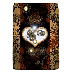 Steampunk, Awesome Heart With Clocks And Gears Flap Covers (s)  by FantasyWorld7