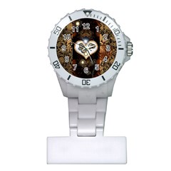 Steampunk, Awesome Heart With Clocks And Gears Nurses Watches