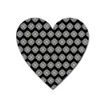 Abstract Knot Geometric Tile Pattern Heart Magnet Front