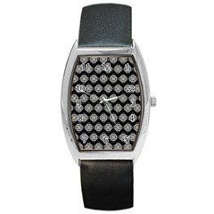 Abstract Knot Geometric Tile Pattern Barrel Metal Watches by GardenOfOphir