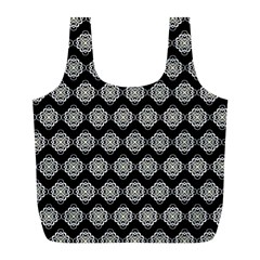 Abstract Knot Geometric Tile Pattern Full Print Recycle Bags (l)  by GardenOfOphir