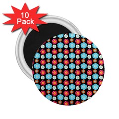 Colorful Floral Pattern 2 25  Magnets (10 Pack) 