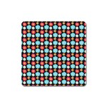 Colorful Floral Pattern Square Magnet Front