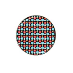 Colorful Floral Pattern Hat Clip Ball Marker (4 Pack)