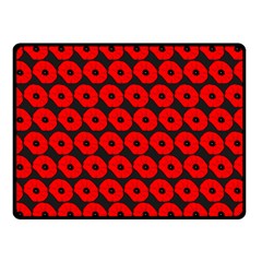 Charcoal And Red Peony Flower Pattern Double Sided Fleece Blanket (small)  by GardenOfOphir