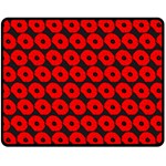 Charcoal And Red Peony Flower Pattern Double Sided Fleece Blanket (Medium)  58.8 x47.4  Blanket Front