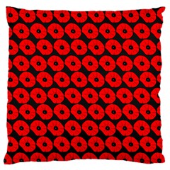 Charcoal And Red Peony Flower Pattern Standard Flano Cushion Cases (two Sides)  by GardenOfOphir